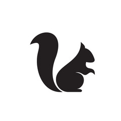 Squirrel vector icon illustration sign