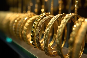 A Striking Display of Gold and Diamond Jewelry