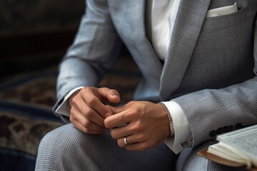 A Suited Man in a Business Setting Fictional Character Created By Generative AI