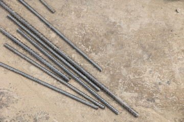 Background and banner. Steel Rebars for reinforced concrete. steel wire mesh for concrete slab...