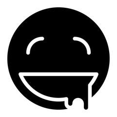 drooling glyph icon