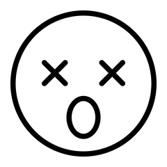 Obraz premium astonished line icon