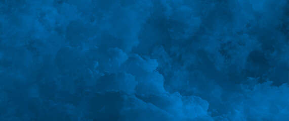 Blue vector watercolor art background with clouds and sky. Hand drawn vector texture. Blue heaven. Watercolour banner. Abstract template for flyers, cards, poster, cover or design interior.