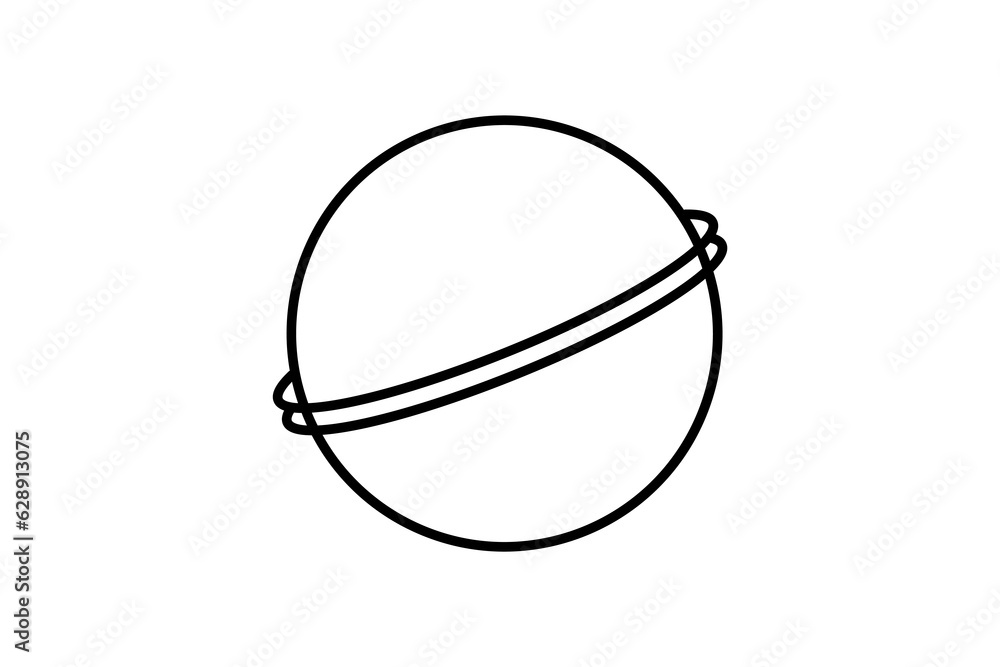 Poster planet. Icon related to space exploration. line icon style. Simple vector design