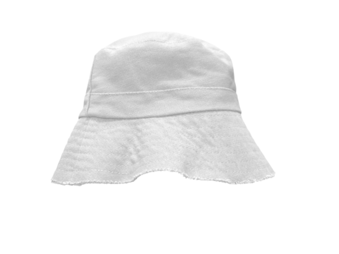 White bucket hat PNG transparent