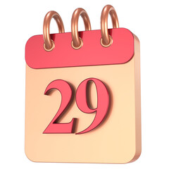 Icon Calendar 3D Render