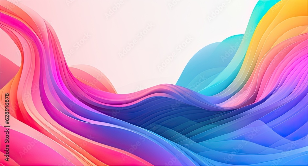 Wall mural a clean and modern website layout with bold colors and whitespace generative ai