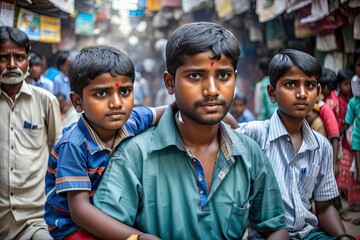 Obraz premium Indian people on the street.