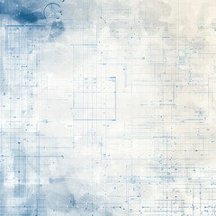 A photo overlay paper texture of old blueprint graph background generative AI