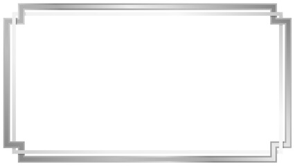 シンプルで豪華な銀色のフレーム　16：9