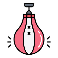 Speed Bag Line Color Icon
