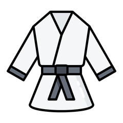 Kimono Line Color Icon