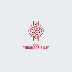 World Thrombosis Day. Thrombosis infection background.