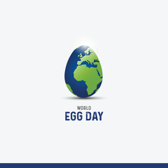 World Egg Day. Egg shape world egg day concept.