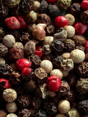 Close-up of colorful spices with a blurry bakcground