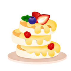 pancakes with berries