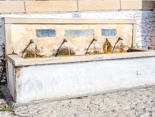 Old fountain and washing place in Bubion village, Spain