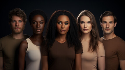 Fototapeta premium Multi Kulturelle Frauen im sportlichen Outfit als Team Porträt, ai generativ