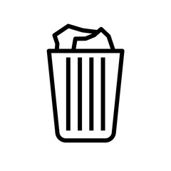 Trash bin - vector icon isolated