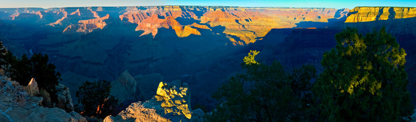 Panoramic View Of Hopi Point to Point Sublime From  Mohave Point , South Rim, Grand Canyon National...