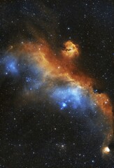 Breathtaking view of the Seagull Nebula in the night sky