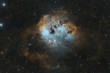 Mesmerizing view of the Tadpole Nebula in the night