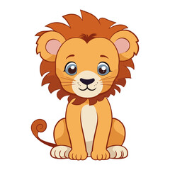 Lion baby cartoon cute