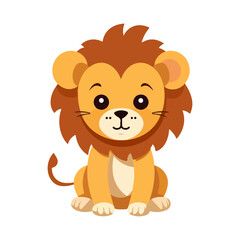 Obraz na płótnie Canvas Lion baby cartoon cute