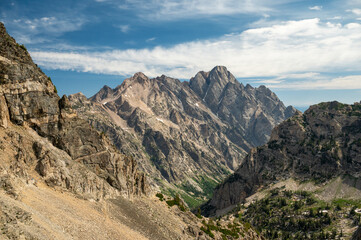 Back Side Of Teton Range Stands Tall over Paintbrush Canyon