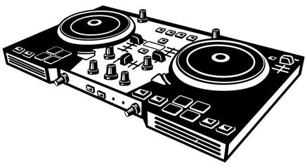 DJ turntable and vinyl record