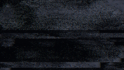Fototapeta Glitch noise static television VFX. Visual video effects stripes background, CRT tv screen no signal glitch effect obraz