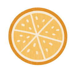 Yellow melon with hand drawing on transparent back gound. Printable wih high quality. 