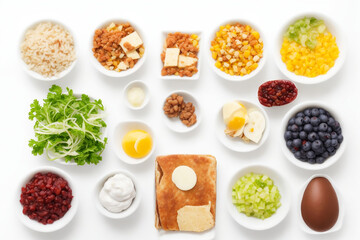 Tarte flambée food over white background