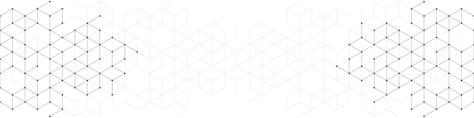 Abstract geometric background with a hexagon pattern. Hexagonal shape design elements for a banner or website header template