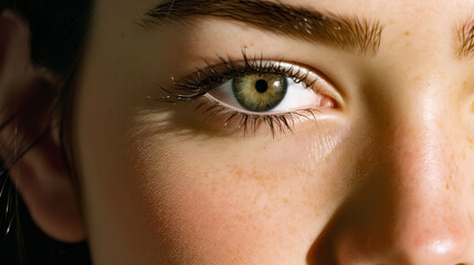 Fototapeta premium Close up of woman's open eye