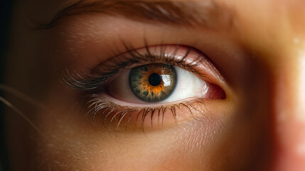 Fototapeta premium Close up of woman's open eye