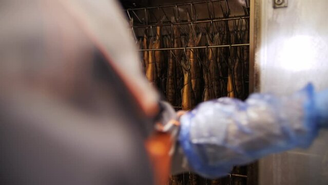 smokehouse in the fish factory