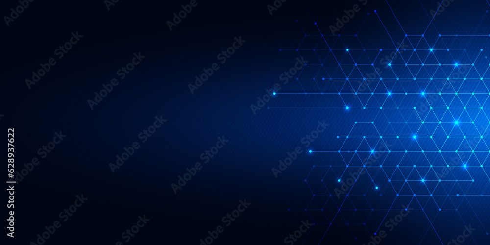 Poster Abstract technology background with geometric texture and grid pattern for your graphic design