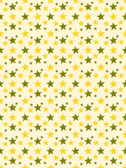 Seamless pattern with yellow stars on a yellow background.
