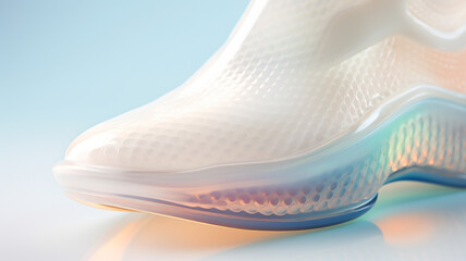 Innovative 3d printed customized light weight ergonomic shoe sneaker design made from sustainable and recycled material 