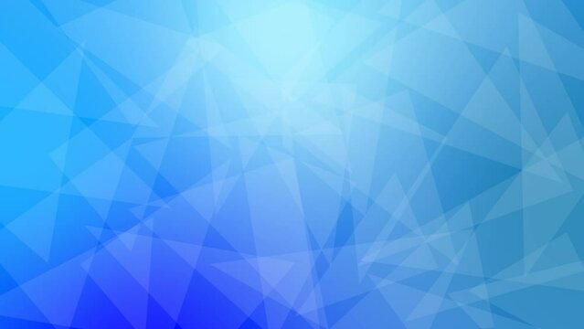 blue color gradient footage background with different triangle shapes smooth slow animation footage. 4k