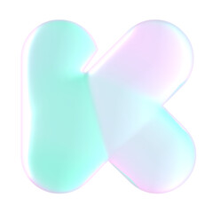 Alphabet balloon pink green color