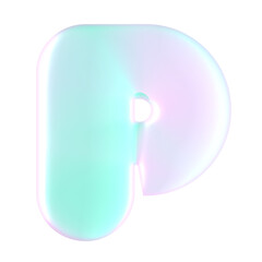 Alphabet balloon pink green color