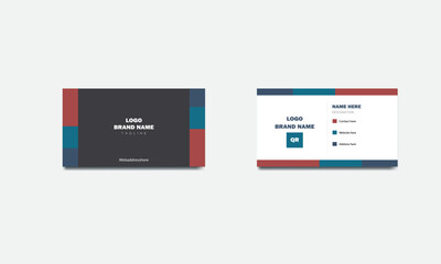 Colorful Business Card Vector Design Template 