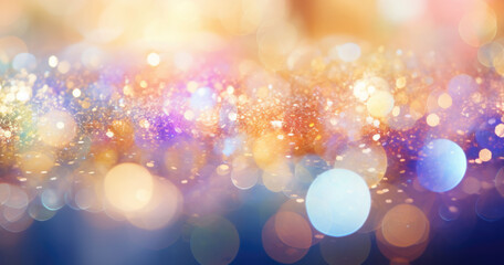 Bokeh background with light. Glitter and diamond dust, subtle tonal variations. AI generated - obrazy, fototapety, plakaty