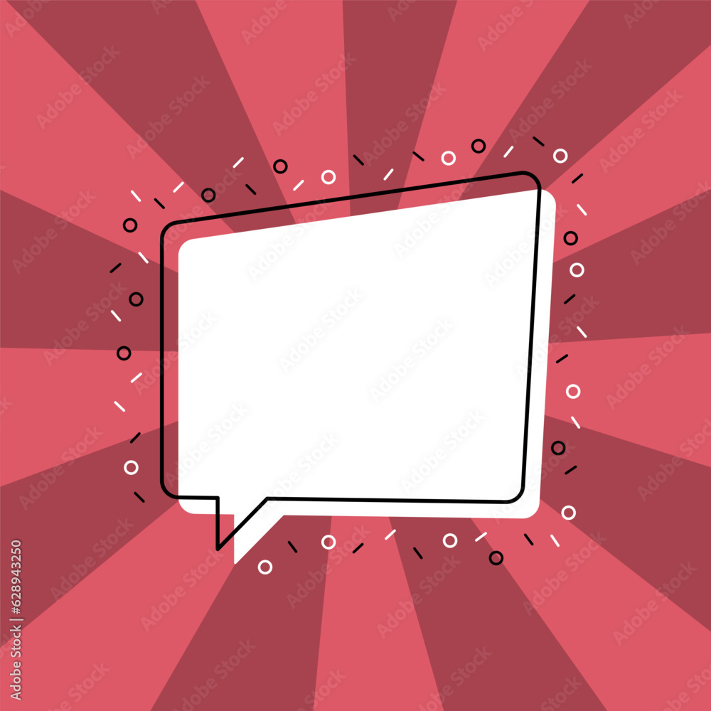 Poster a template in the form of a message to advertise your product with a place to insert text