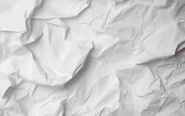 A white sheet of paper with a mild crumpled texture.   Generative AI