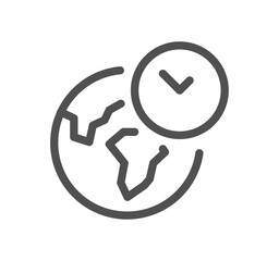 Time related icon outline and linear vector.