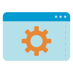 setting software program flat illustration