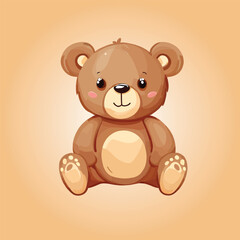 A cute brown teddy bear